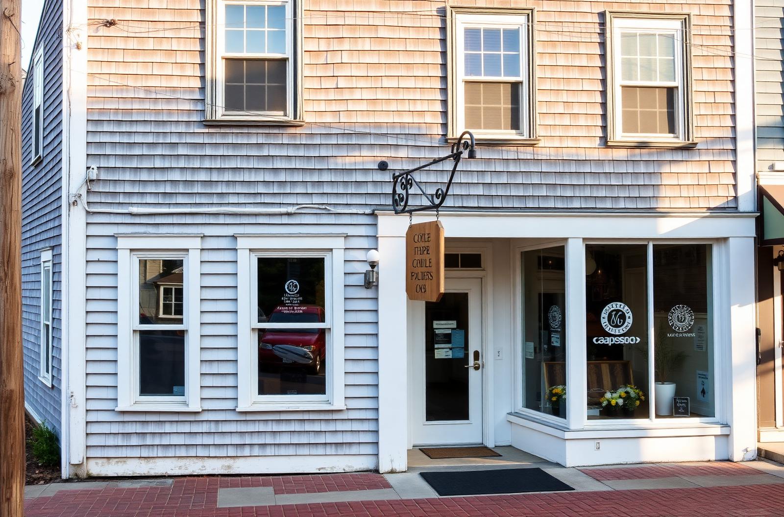 Historic Cape Cod village commercial storefront